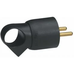 LEGRAND Fiche 2P+T - 16 A - Plastique - Anneaux - Noir