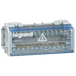LEGRAND Répartiteur Modulaire Monobloc Bipolaire à Bornes 40A - 13 Connexions Maximum Par Barreau - 6 Modules