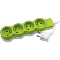 Rallonge Multiprise - 4x2P+T - 16A - 230V - Cordon 1,5m - Vert - Legrand