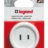 Adaptateur - 2P - 6A - 230V Pour Fiche US Vers France - Legrand -LEGRAND Soldes 14456651 1