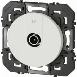 Prise TV Mâle 9, 52mm Blindée - Dooxie - Blanc - Legrand