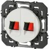 Prise Haut-Parleur - Double - Dooxie - Blanc - Legrand -LEGRAND Soldes 14456724 1