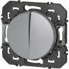 Double Interrupteur Ou Va-et-vient Dooxie - 10A - 250V - Aluminium - Legrand -LEGRAND Soldes 14456726 1