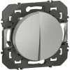 Poussoir Double - Dooxie - 6A - 250V - Aluminium+AX167 - Legrand -LEGRAND Soldes 14456730 1