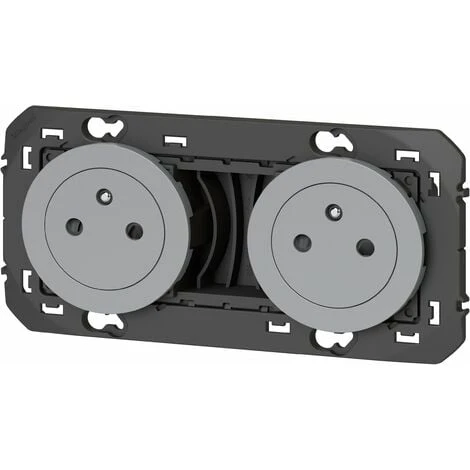 Double prise de courant 2P+T Précâblées - Affleurante Dooxie Aluminium - Legrand Double Prise De Courant 2P+T Précâblées - Affleurante Dooxie Aluminium - Legrand -LEGRAND Soldes 14456741 1