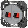 Prise Haut - Parleur Double - Dooxie - Aluminium - Legrand -LEGRAND Soldes 14456751 1