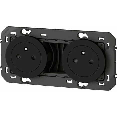 Double prise de courant 2P+T Affleurante Dooxie 16A précâblées - Noir - Legrand Double Prise De Courant 2P+T Affleurante Dooxie 16A Précâblées - Noir - Legrand -LEGRAND Soldes 14456768 1
