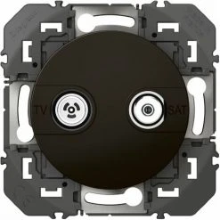 Prise TV - SAT Mâle 9, 52mm Blindée - Dooxie - Noir - Legrand