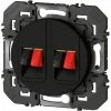 Prise Haut - Parleur Double Dooxie - Noir - Legrand -LEGRAND Soldes 14456778 1