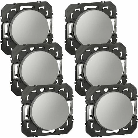 Lot de 6 Interrupteurs ou va-et-vient Dooxie - Aluminium - Composable - Legrand Lot De 6 Interrupteurs Ou Va-et-vient Dooxie - Aluminium - Composable - Legrand -LEGRAND Soldes 14456806 1