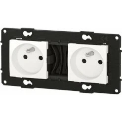 LEGRAND Double Prise De Courant Précâblée Altège 16A - Neige - Bticino