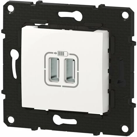 LEGRAND Double chargeur USB Altège 2400 mA - Neige - Bticino LEGRAND Double Chargeur USB Altège 2400 MA - Neige - Bticino -LEGRAND Soldes 14456868 1