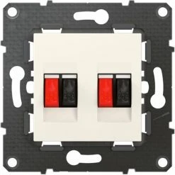 LEGRAND Double Prise Haut - Parleur Altège - Neige - Bticino