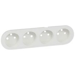 LEGRAND Enjoliveur Céliane Pour Quadruple Prise De Courant 2P+T à Puits Précablée Compacte Blanc (068125)