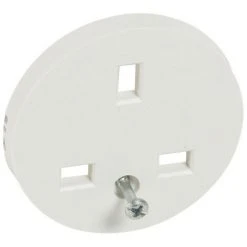 LEGRAND Enjoliveur Céliane Pour Prise De Courant 2P+T à Puits Britannique Blanc (068133)