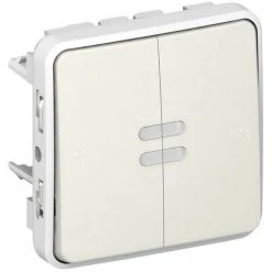 LEGRAND Interrupteur Ou Va-et-vient Témoin Sans Neutre Plexo Composable IP55 6AX 250V Blanc (069615)