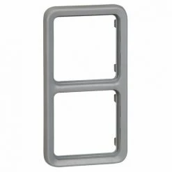 LEGRAND Boîtier à Presse étoupe 2 Postes Verticaux PG16 Plexo Composable IP55 Gris (069664)