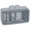 LEGRAND Boîtier à Presse étoupe 2 Postes Horizontaux PG16 Plexo Composable IP55 Gris (069674) -LEGRAND Soldes 15249481 1