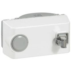 LEGRAND Prise RJ45 Catégorie6 FTP Avec Enrouleur Mosaic 4 Modules Blanc (076533)