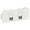 LEGRAND Double Prise RJ45 Catégorie5e FTP Spéciale Goulotte à Clippage Direct Mosaic 3 Modules Blanc (076542)