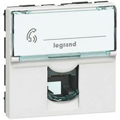 LEGRAND Prise RJ12 Mosaic 6 Contacts 2 Modules Blanc (078732)