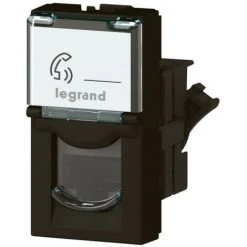 LEGRAND Prise RJ45 Catégorie6 FTP Mosaic 1 Module Noir Mat (079162L)