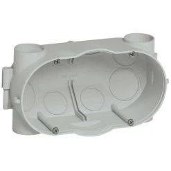 Boites D'encastrement Legrand Béton - Boîte Universelle Associable Batibox Pour Béton 2 Postes Profondeur 58mm (081942)