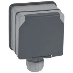 LEGRAND Prise De Courant 3P+T Avec éclips De Protection Plexo IP66 Complet 20A 400V~ Gris (090456)