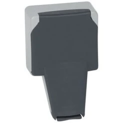 LEGRAND Prise De Courant 2P+T Avec Volet IP66 Fiche Engagée Plexo Composable 16A 250V~ Gris (090485)
