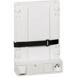 LEGRAND Support Box Opérateur ADSL Et Fibre Avec 1 Prise 2P+T Et 4 Cordons De Liaison Box Et Coffret (413149)