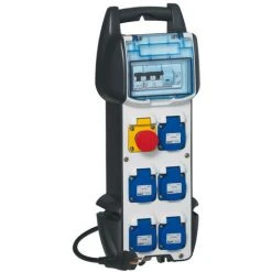 LEGRAND Coffret Corps De Métier P17 IP44 IK10 16A 250V~ Avec 5 Prises Brochage Domestique, Protections Et Cordon 3m (058942)