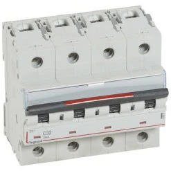 LEGRAND Disjoncteur DX 36kA Arrivée Haute Et Départ Bas à Vis 4P 400V~ 32A Courbe C 6 Modules (410037)