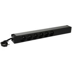 LEGRAND PDU Standard 19pouces 1U LCS Avec 6 Prises 2P+T Et Cordon D'alimentation 3m Avec Fiche 2P+T 16A (646805)