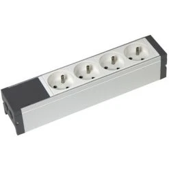 LEGRAND Nourrice Alu Logix à Raccorder Avec 4x2P+T Et Longueur 247,5mm Alu Anodisé Naturel (PW28361)