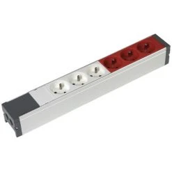 LEGRAND Nourrice Alu Logix à Raccorder Avec 3x2P+T, 3x2P+T Détrompées Et Longueur 337,5mm Alu Anodisé Naturel (PW28364)