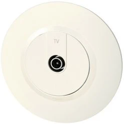 LEGRAND Prise TV étoile Blindée Dooxie Livrée Avec Plaque Ronde Blanche Et Griffes Emballage Blister (095057)