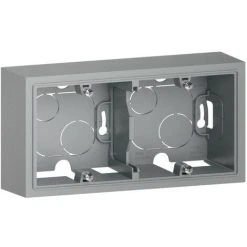 LEGRAND Cadre Saillie 2 Postes Dooxie Finition Alu (600142)
