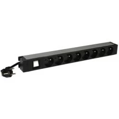 LEGRAND PDU Avec Interrupteur à Voyant 19pouces 1U LCS Avec 8 Prises 2P+T Et Cordon D'alimentation 3m Avec Fiche 2P+T 16A (646822)