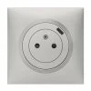 LEGRAND Prise Surface Dooxie Avec Chargeur Type-C Intégré En Face Avant De La Prise Finition Alu (600441)