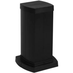 LEGRAND Colonnette à Clippage Direct 4 Compartiments Hauteur 0,30m Couvercle PVC Et Corps En Alu Noir RAL9017 (653042)