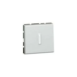 Interrupteur Ou Va-et-vient à Voyant 10AX 250V~ Mosaic - 2 Modules - Alu - 079212 - Legrand -LEGRAND Soldes 17479189 2