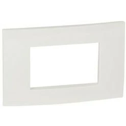 Plaque Legrand Vela Carré Blanc Brillant 3 Modules 685641