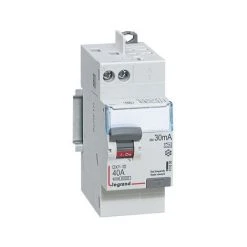 LEGRAND Interrupteur Différentiel DX³-ID Arrivée Haut à Vis Et Départ Haut Automatique - 2P 230V~ 40A TypeA 30mA - 2 Modules - L...