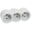 LEGRAND Fiche Multiprise 3 Prises De Courant 2P+T 16A 230V Avec Sorties Frontales Blanc Et Gris (049433/050639)