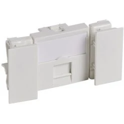 LEGRAND Prise RJ45 Catégorie 6 Appareillage 45 Logix 8 Contacts UTP 2 Modules Blanc Artic (49067)