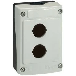 LEGRAND Boîte à Boutons Vide Osmoz 2 Trous Gris (024202)