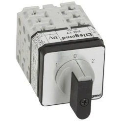 LEGRAND Commutateur à Cames Inverseur Avec Position Arrêt 45° PR17 3P 6 Contacts Fixation Par Vis Sur Porte (027437)
