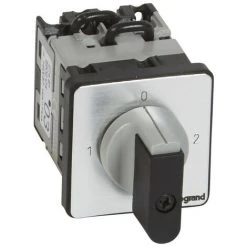 LEGRAND Commutateur à Cames Inverseur Avec Position Arrêt 90° PR12 2P 4 Contacts Fixation Par Vis Sur Porte (027491)