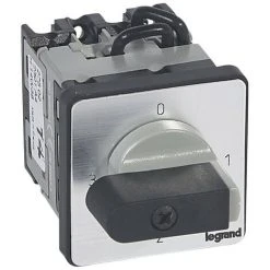 LEGRAND Commutateur à Cames 3 Directions Avec Position Arrêt PR12 1P 3 Contacts Fixation Par Vis Sur Porte (027502)