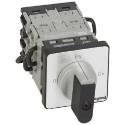 LEGRAND Commutateur à Cames Moteur Triphasé Démarreur 1 Sens De Marche 2 Vitesses PR12 Arrêt Gauche Fixation Vis Sur Porte (027512)